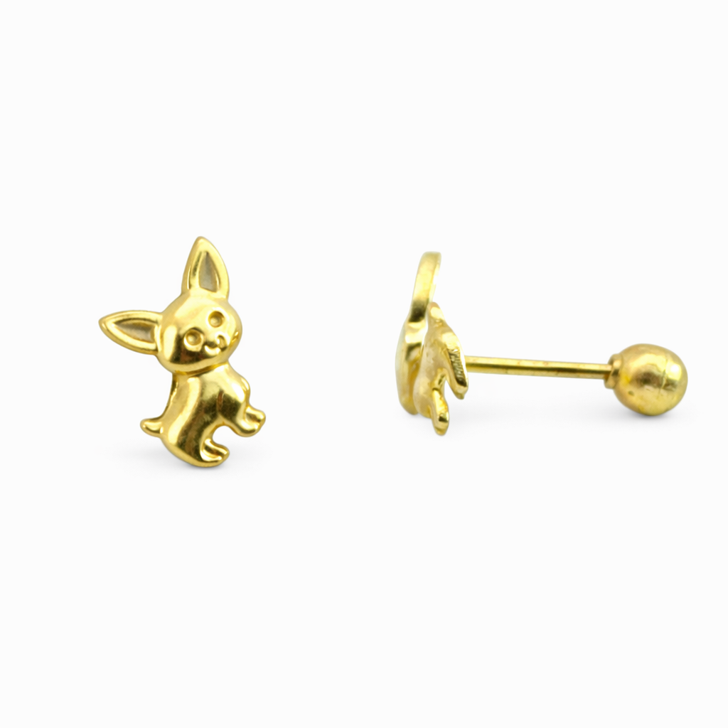 Broquel de gatito en oro 10K de Joyería ROMA, diseño de gato en oro amarillo con detalles elegantes.