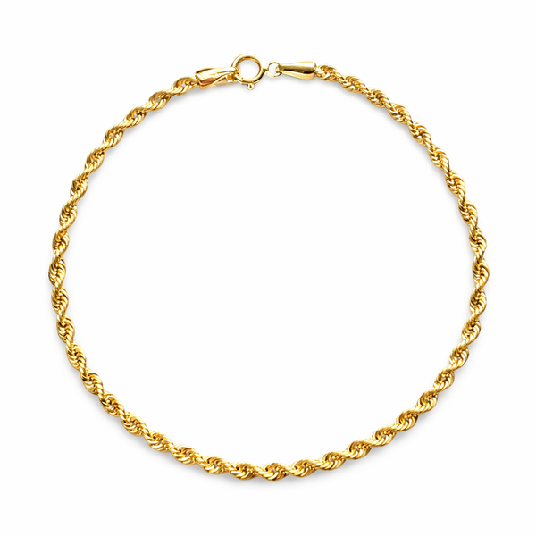 Pulso torzal de oro 10K de Joyería ROMA, diseño elegante y acabado brillante en la imagen.