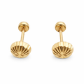 Hongo de oro de 3mm en oro de 10 quilates, joyería ROMA, detalle de pieza de joyería en imagen.