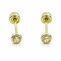 Bisel de 2mm en oro 10K de Joyería ROMA, muestra el acabado brillante y la textura del bisel en oro amarillo.