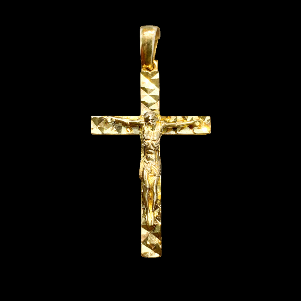 Cristo Cruz Diamantada 10K