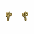 Broquel de cactus en oro 10K de Joyería ROMA, diseñado con forma de cactus en acabado brillante y detalles únicos.
