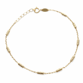 Pulsera de tubitos en oro 10K de Joyería ROMA, diseño delicado y brillante para lucir elegante.