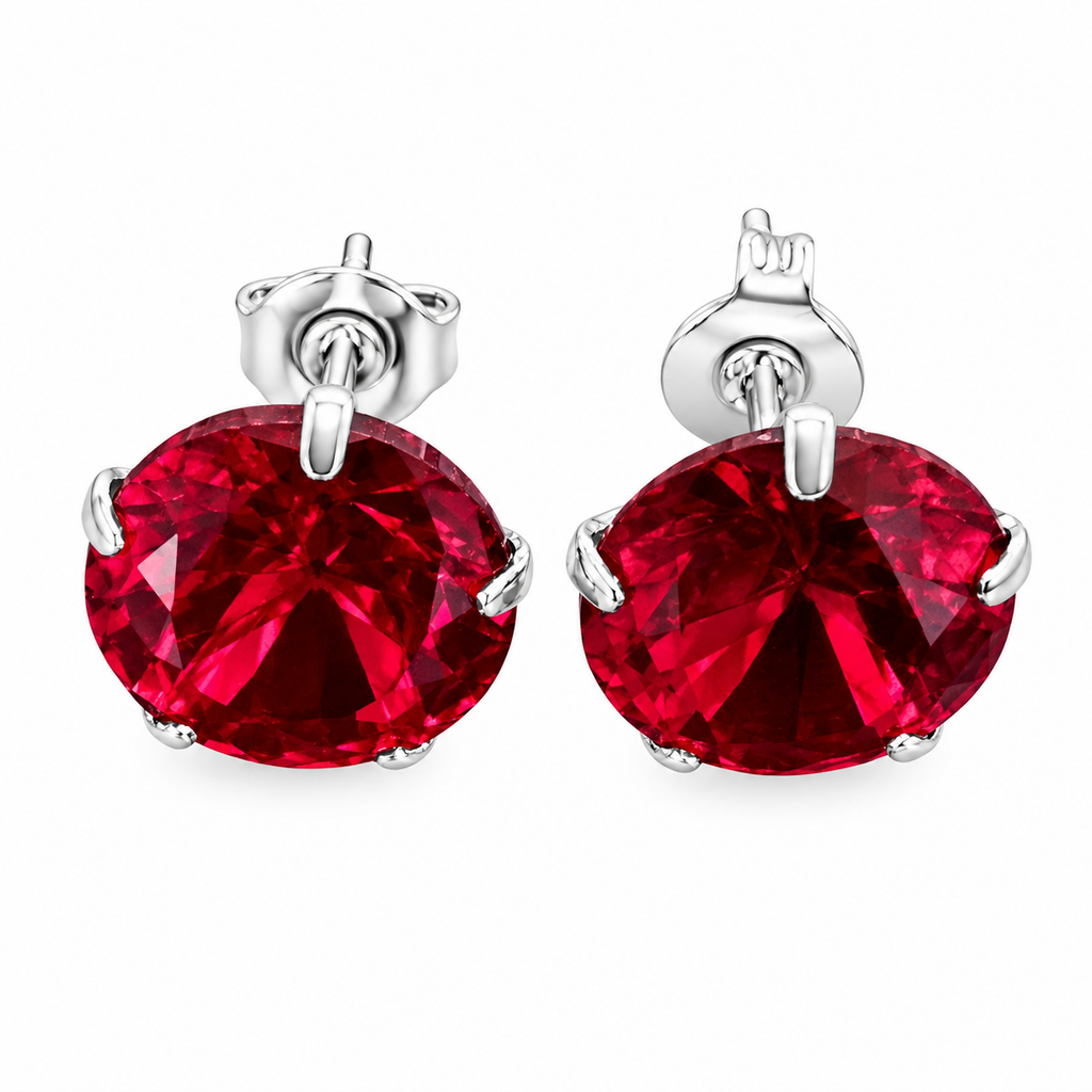 Broqueles Recto Color Plata .925 - 9 mm