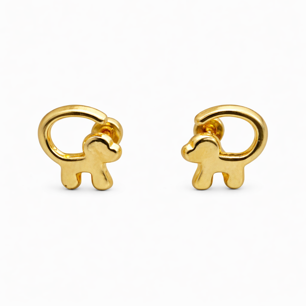 Broquel mono con aro de oro 10K de Joyería ROMA, con diseño elegante y acabado brillante en imagen.