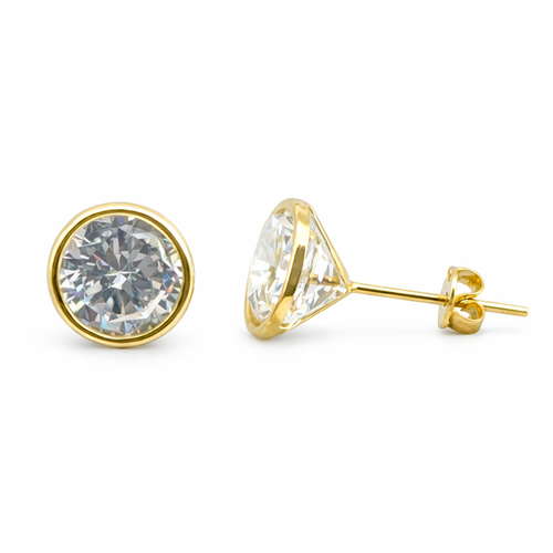 Bisel de 9mm en oro de 10K de Joyería ROMA, diseño elegante y brillante para joyas finas.