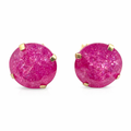 Aretes rectos de 8 mm en oro de 10 quilates de la joyería ROMA, con acabado brillante y diseño clásico.