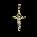Cruz con Cristo Bicolor Oro 10K