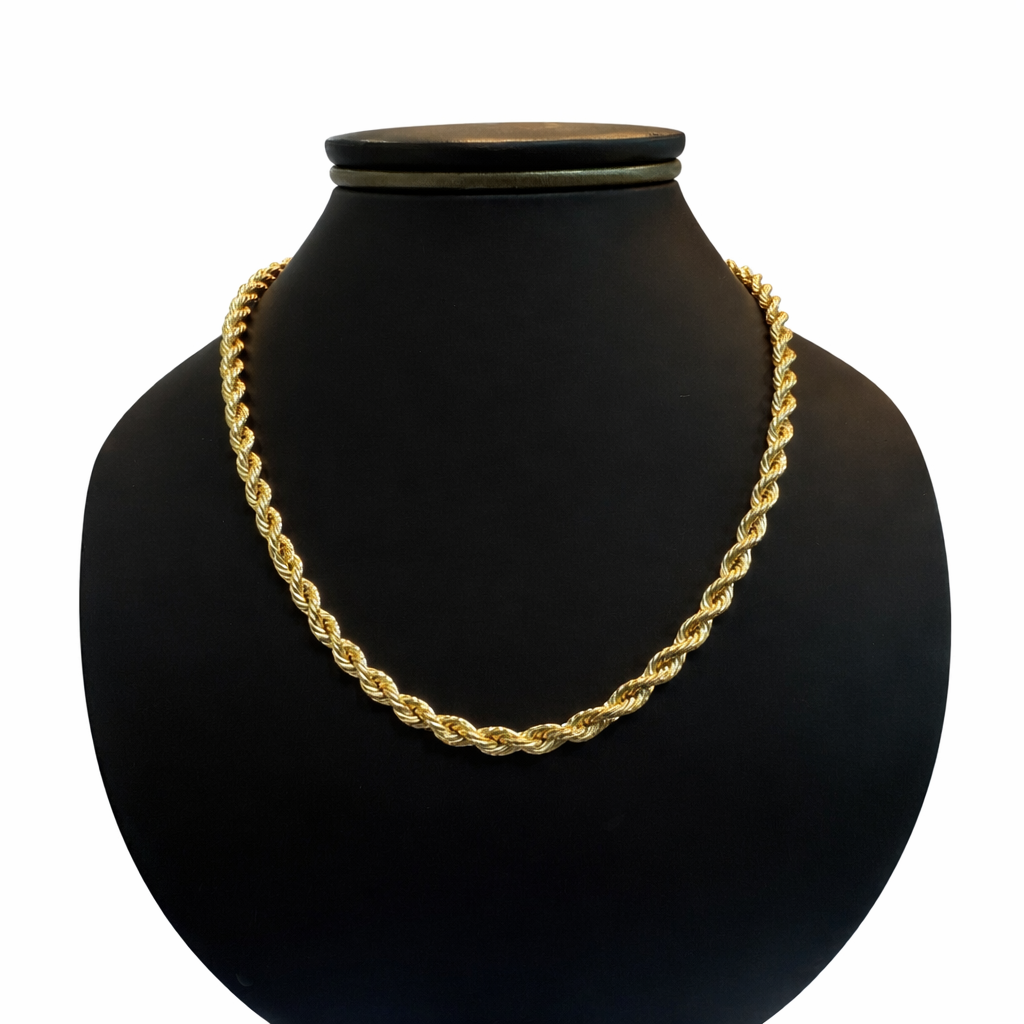 Cadena Torzal Hueca 5 mm Oro 10K