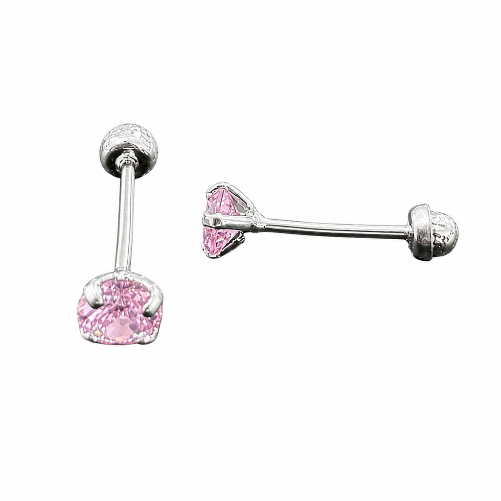 Broquel Recto Color Plata .925 | 4mm