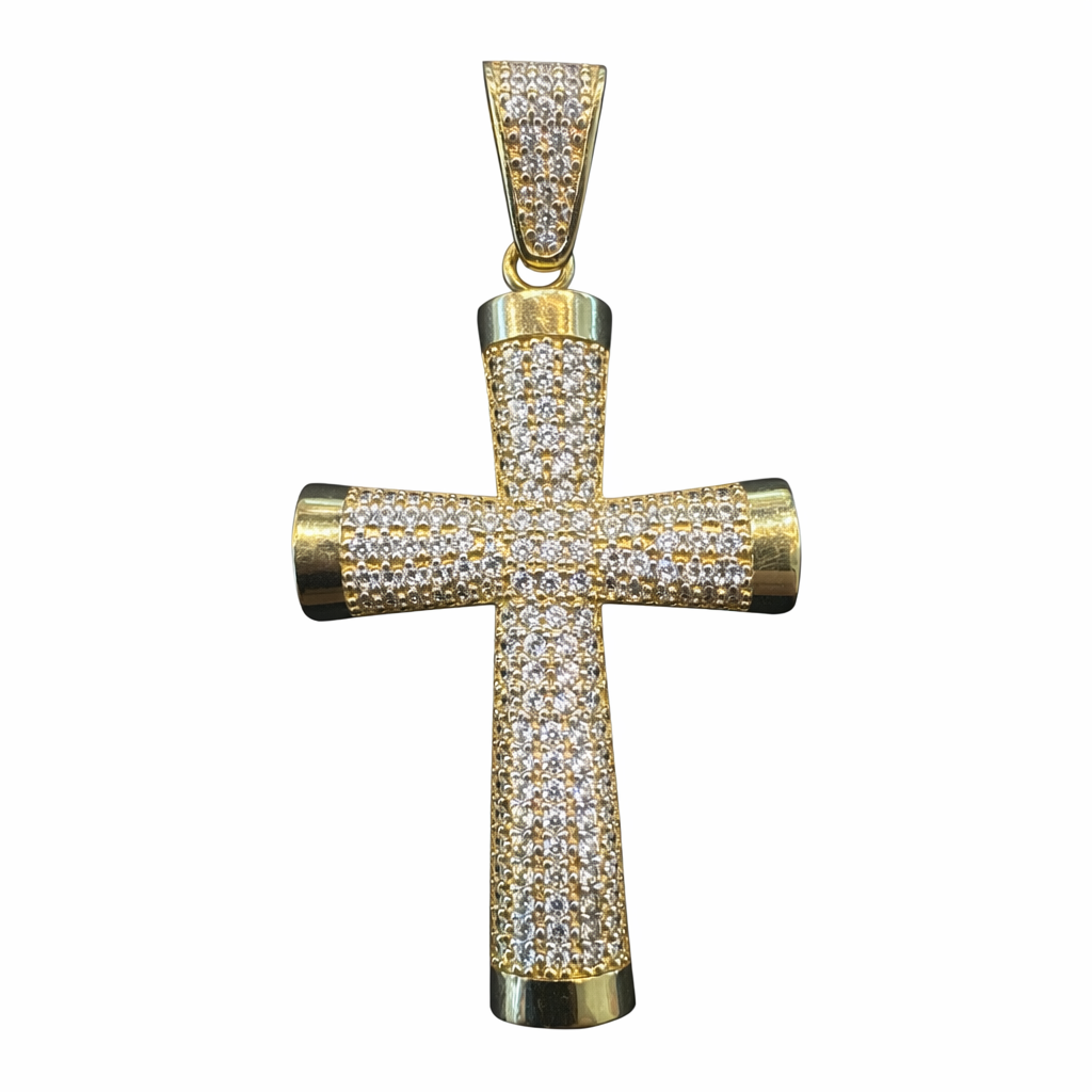 Cruz con Zirconias 14K