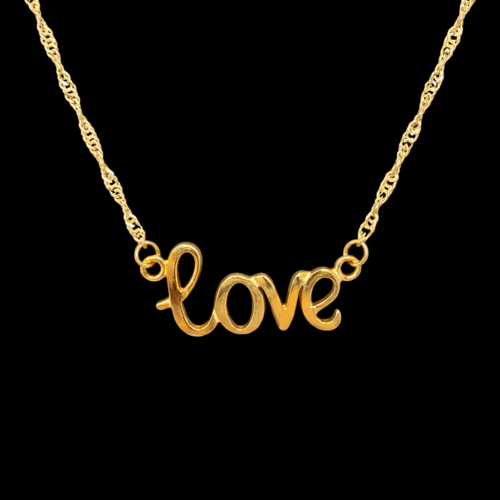 Gargantilla Love Clásica en oro 10K de Joyería ROMA, con diseño elegante y delicado, visible en la imagen.