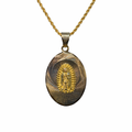 Medalla Virgen de Guadalupe Ovalada 14K