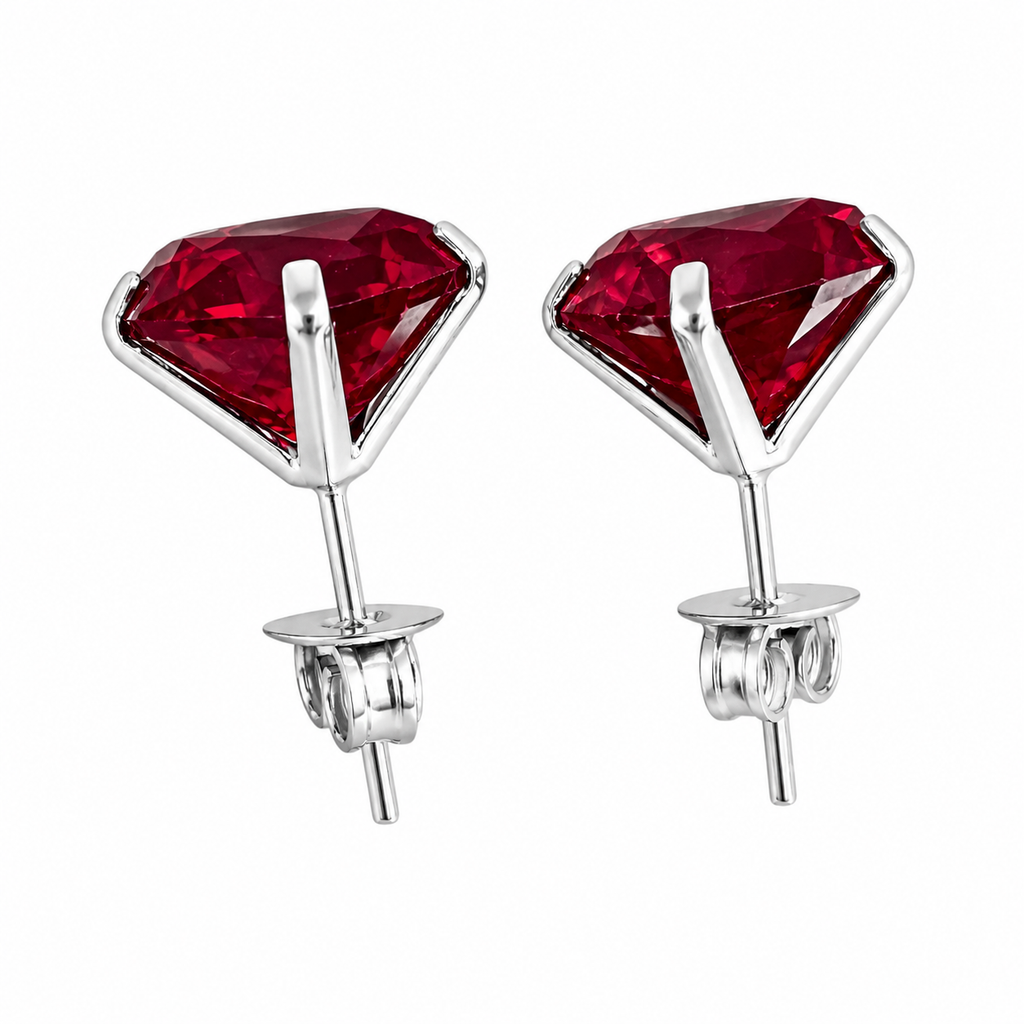 Broqueles Recto Color Plata .925 - 9 mm