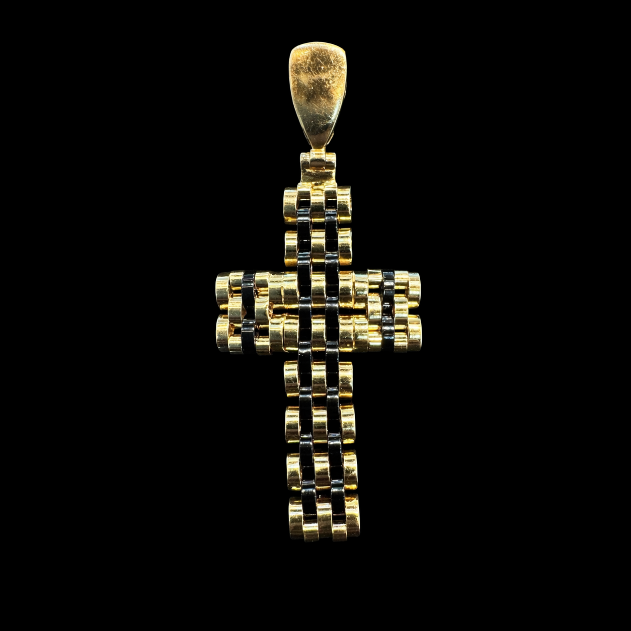 Cruz Tejida Premium Oro 10K