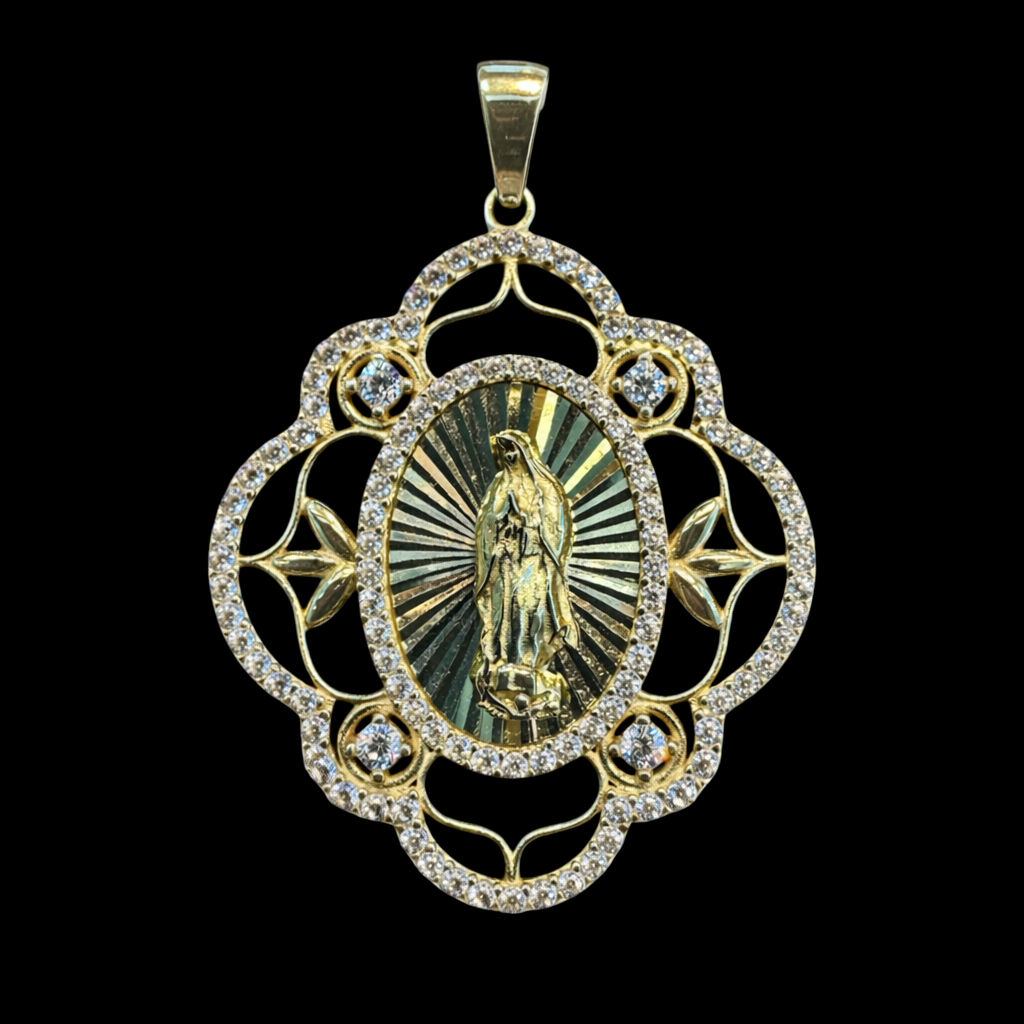 Virgen Radiante con Zirconias 10K