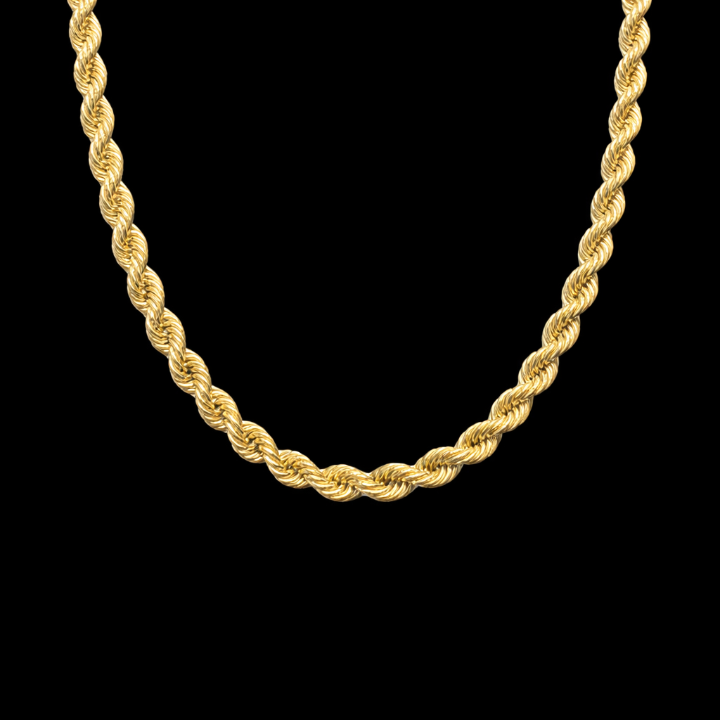 Cadena Torzal Hueca 5 mm Oro 10K