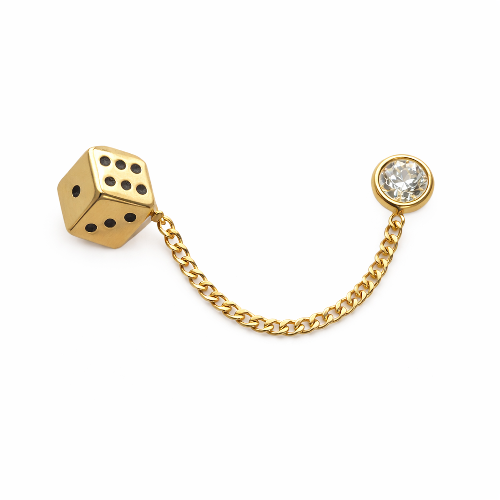 Broquel colgante con zirconia en oro 10K, joyería Roma, muestra el diseño elegante con piedra brillante y acabado dorado.
