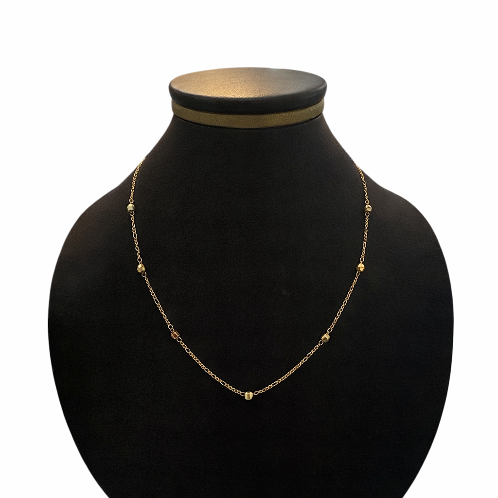 Gargantilla con balines facetados de la marca Joyería ROMA, accesorio de moda en plata con detalles brillantes.