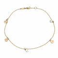 Pulsera de discos bicolor en oro 10K de Joyería ROMA, con diseño elegante y brillante, visible en la imagen.