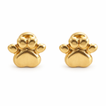 Broquel con huellita en oro 10K de Joyería ROMA, diseño delicado y elegante en acabado brillante