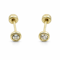 Bisel de 3mm en oro de 10 quilates de Joyería ROMA, muestra un acabado brillante y elegante.
