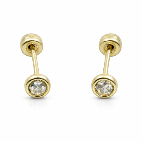 Bisel de 3mm en oro de 10 quilates de Joyería ROMA, muestra un acabado brillante y elegante.
