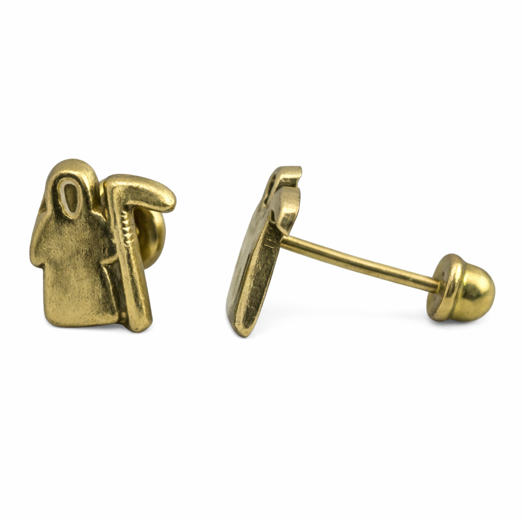 Broquel Fantasmita en oro 10K de Joyería ROMA, con diseño de fantasmitas en oro amarillo y detalles elegantes.