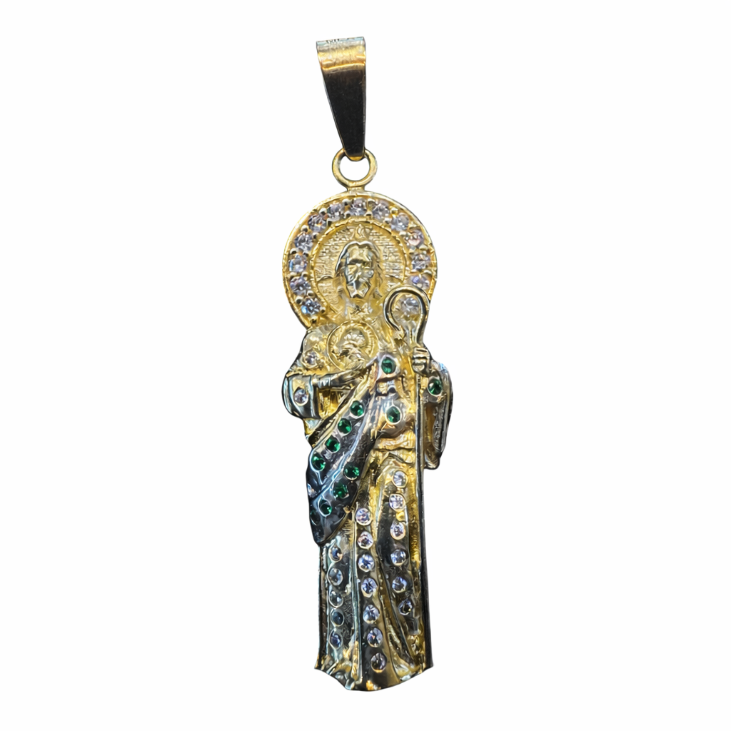 San Judas Tadeo con Zirconias 14K