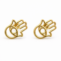 Broquel Mano de Fátima en oro 10K de Joyería ROMA, con diseño detallado y símbolo protector en la imagen.