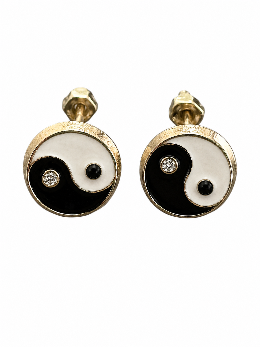Broqueles Ying Yang Oro 10K