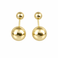 Broquel de bola en oro 10K de Joyería ROMA, diseño elegante y brillante en acabado dorado.