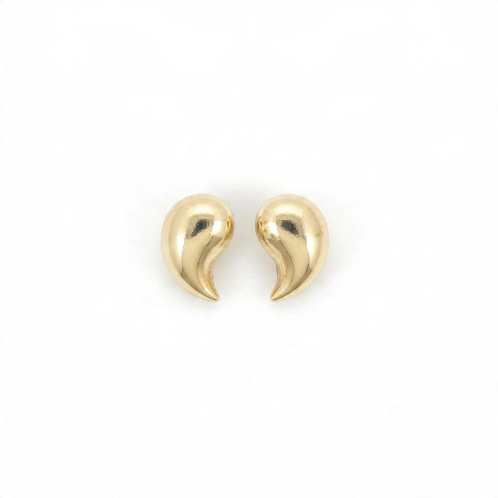 Broqueles Gota Curva Oro 10K
