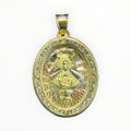 Dije Virgen de San Juan de los Lagos Ovalado con Zirconias Oro 10K