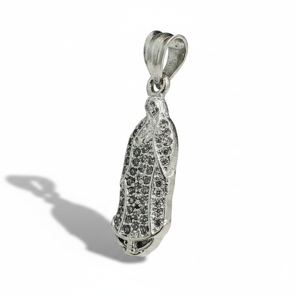 Dije Virgen de Guadalupe con Zirconias – Plata .925
