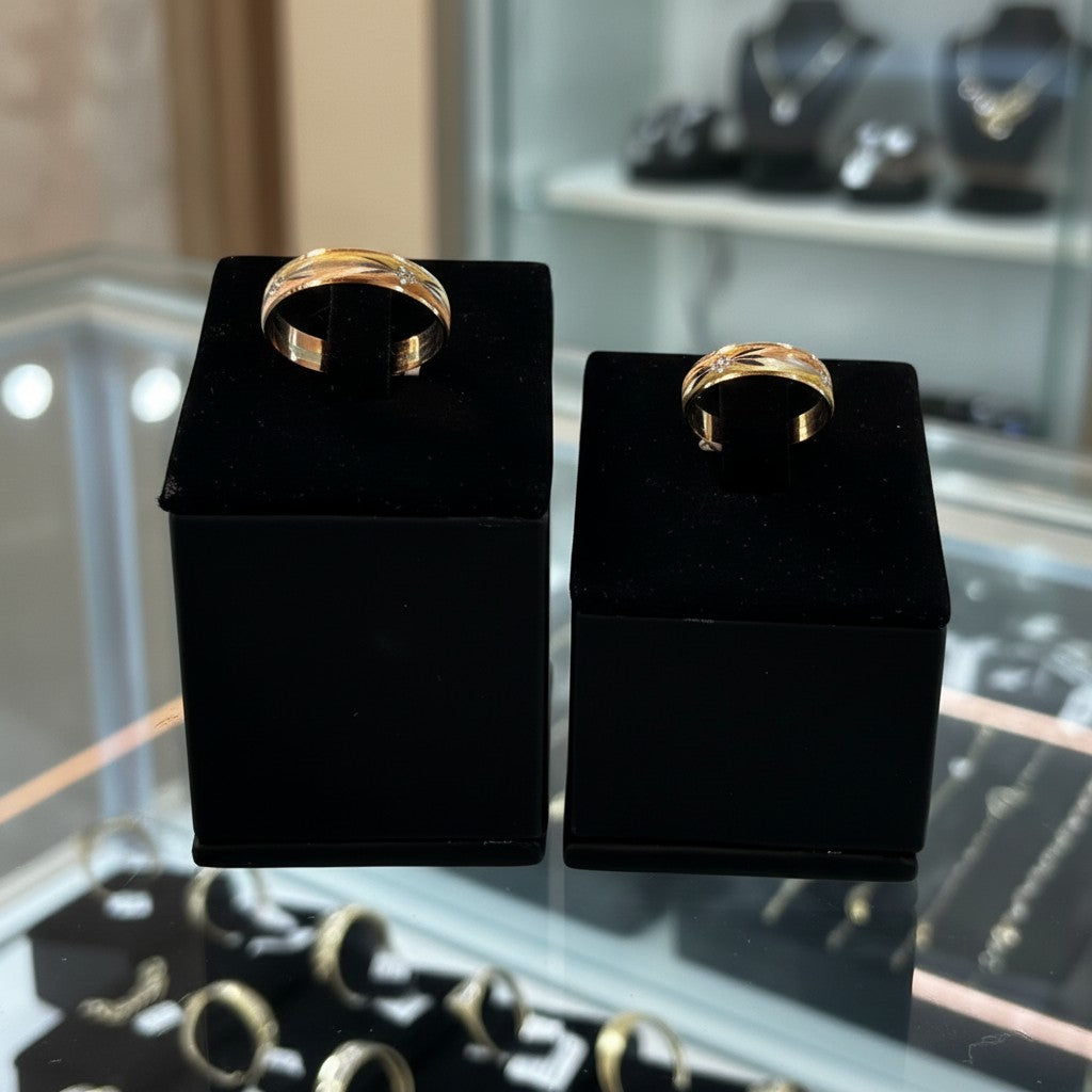 Argolla Tapatía Florentina 5mm de Oro 10K