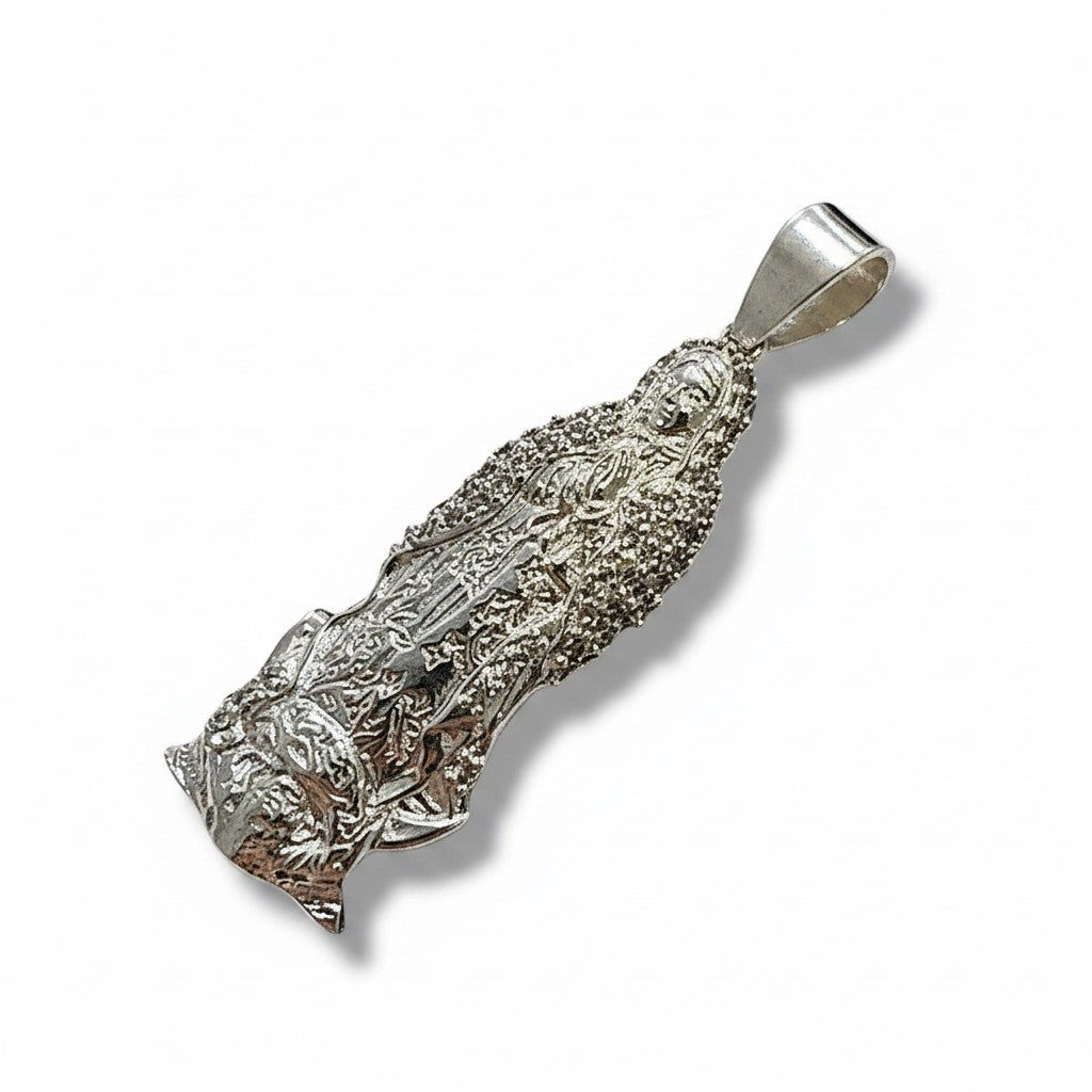 Dije Virgen de Guadalupe con Zirconias – Plata .925
