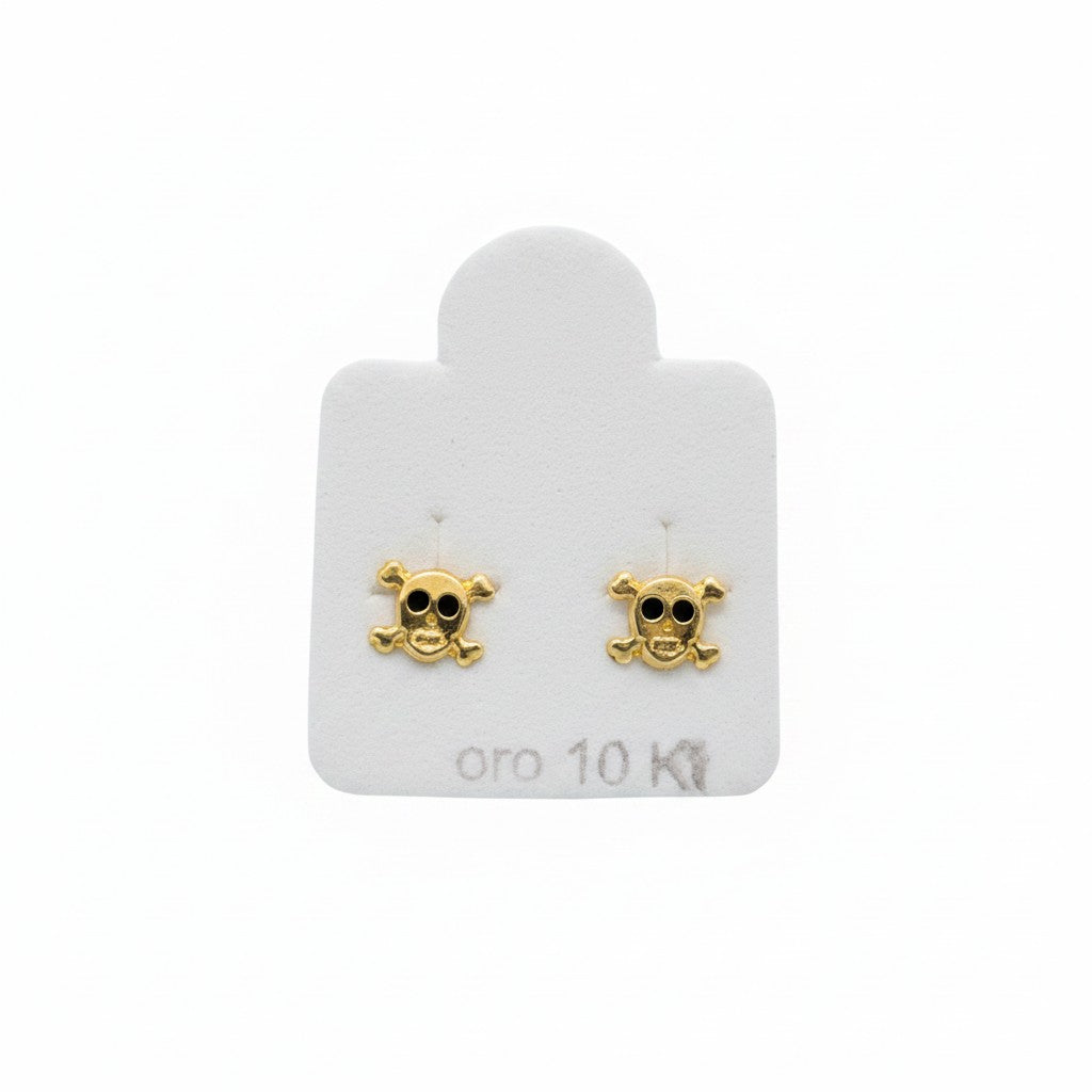 Broquel Calavera Huesitos Oro 10K