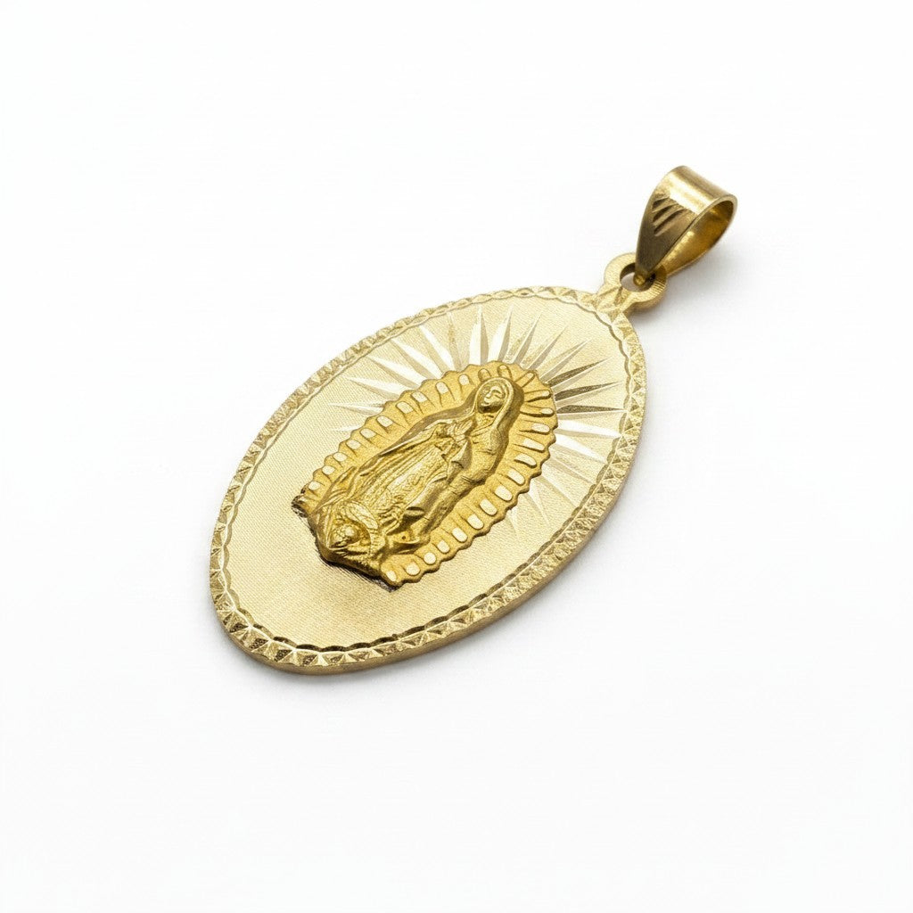 Dije Virgen de Guadalupe Ovalado – Oro 10K