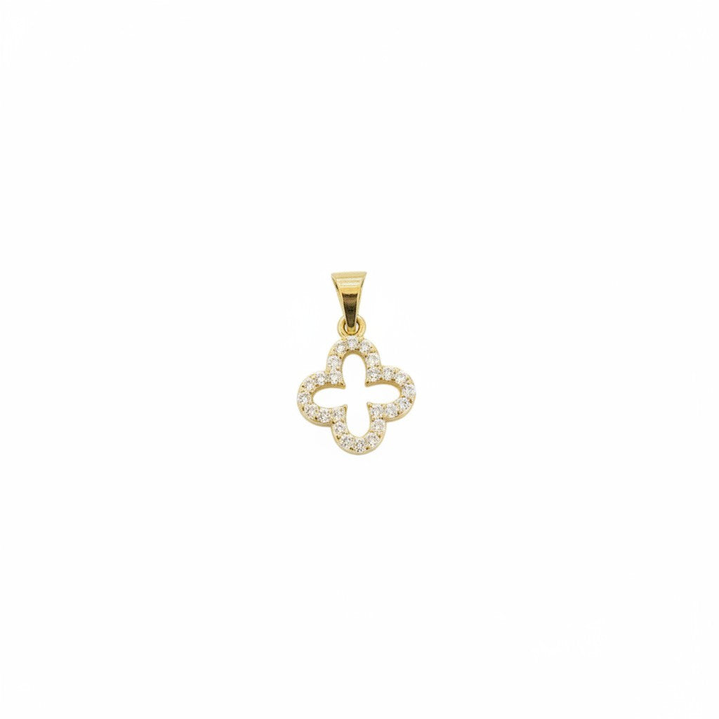Dije Trébol con Zirconias – Oro 10K