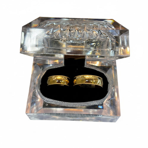 Argolla Lisa con Garrucha 6mm de Oro 10K