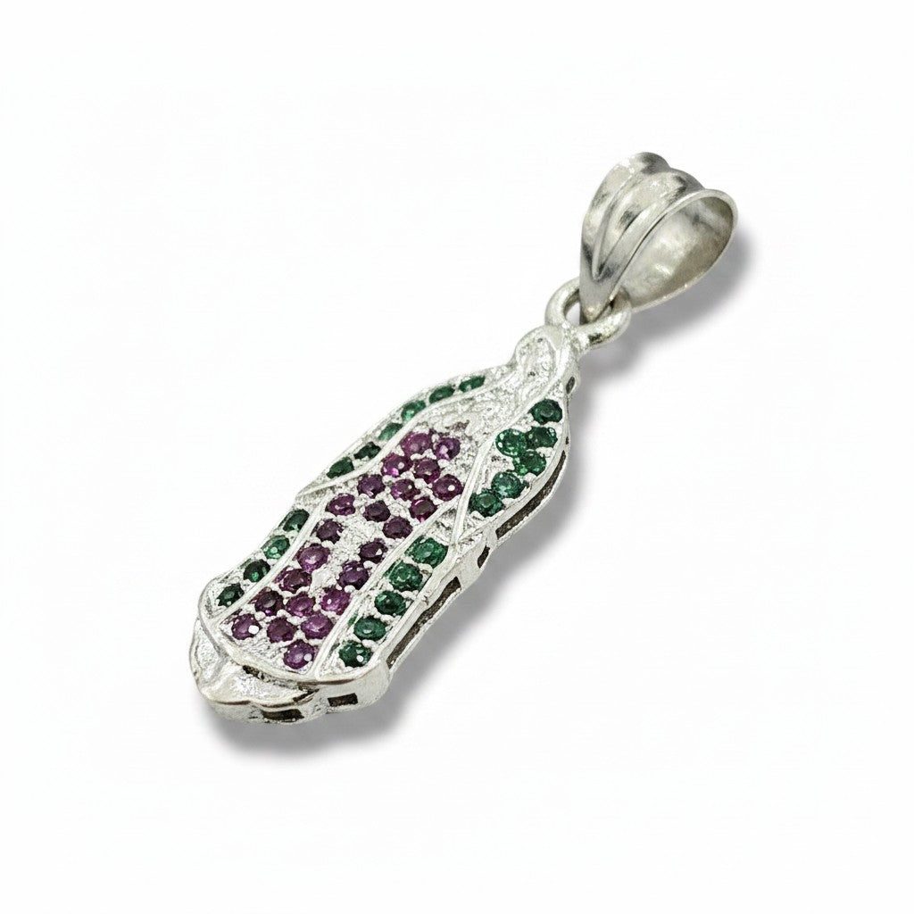 Dije Virgen de Guadalupe con Zirconias – Plata .925