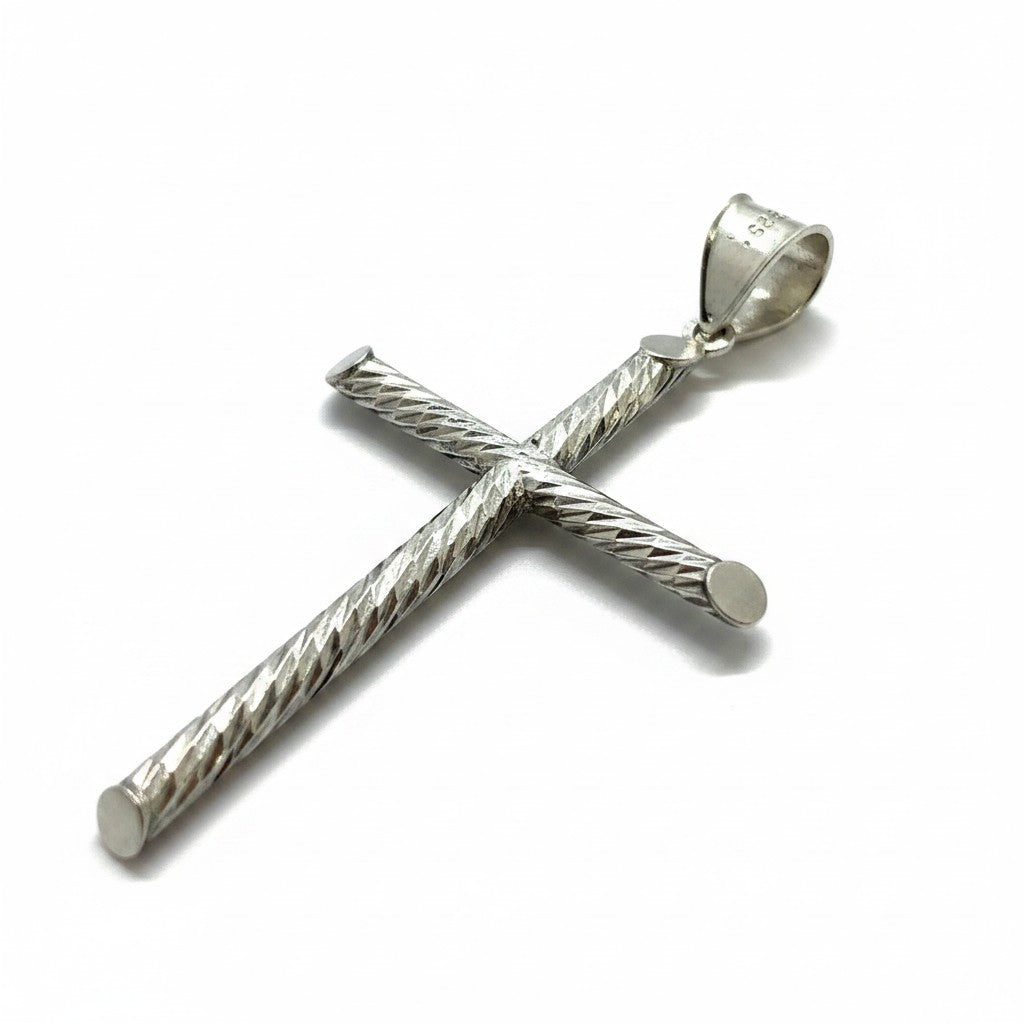 Cruz Lisa Torzal de Plata .925