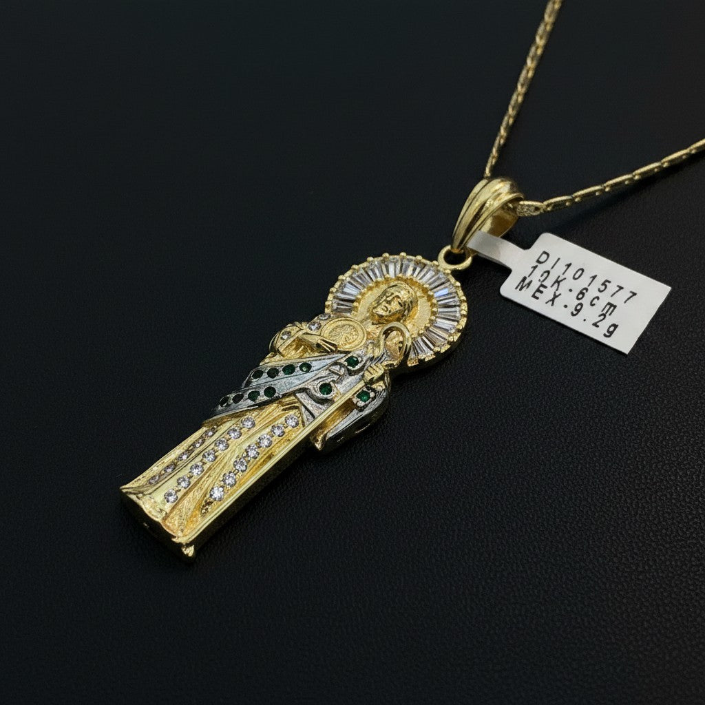 Dije San Judas Tadeo con Zirconias – Oro 10K