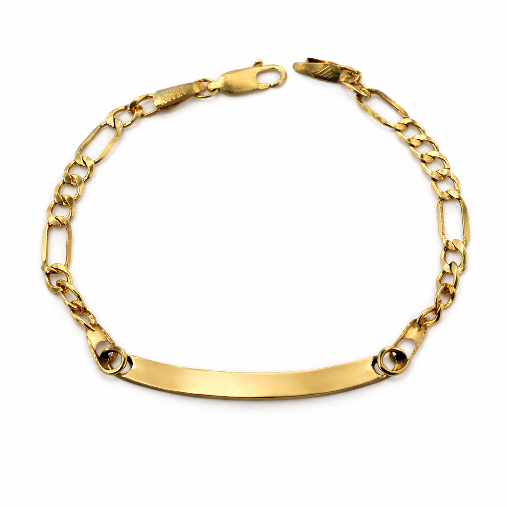 Esclava infantil en oro 10K de la marca Joyería ROMA, diseño elegante y delicado para niños.