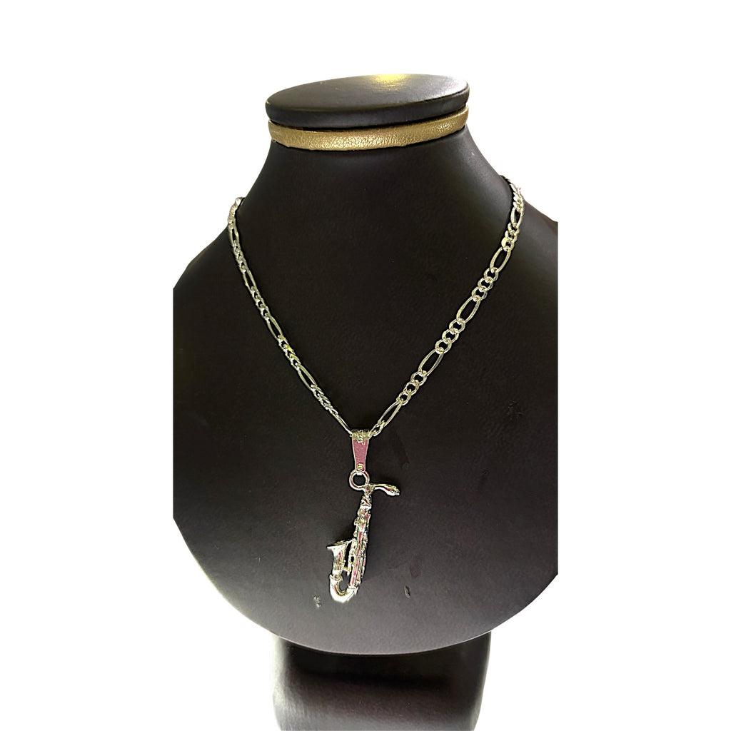 Dije Saxofón en Plata .925