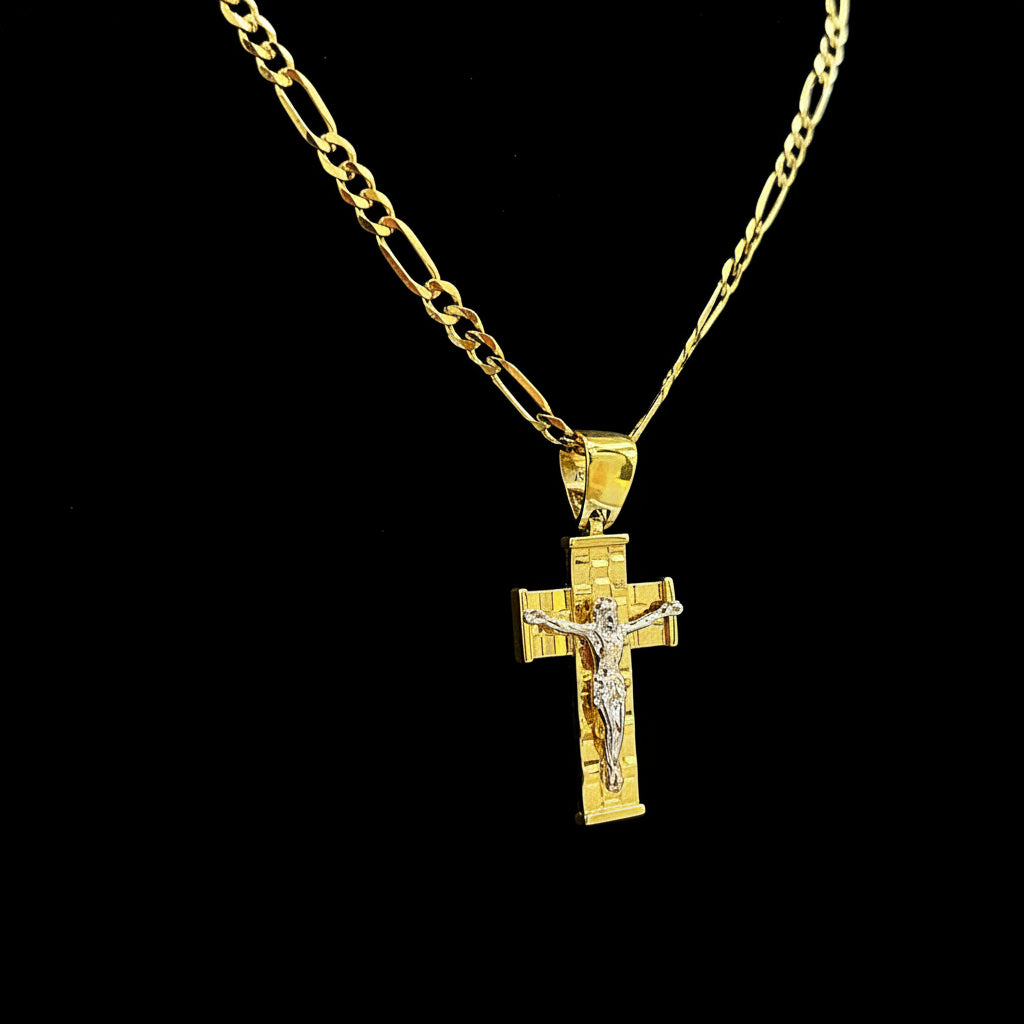 Dije Cruz con Cristo Oro 10K