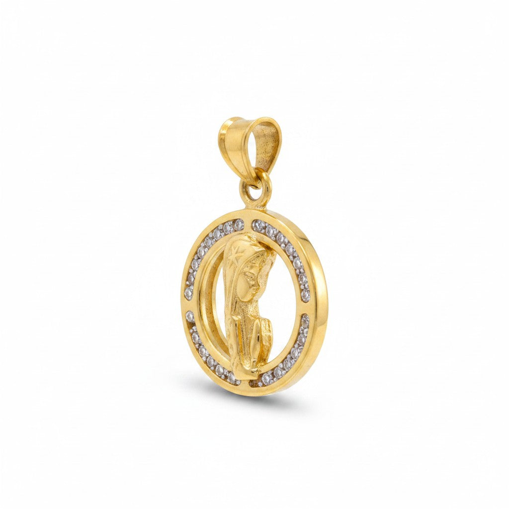 Dije Virgen de Guadalupe con Zirconias – Oro 10K