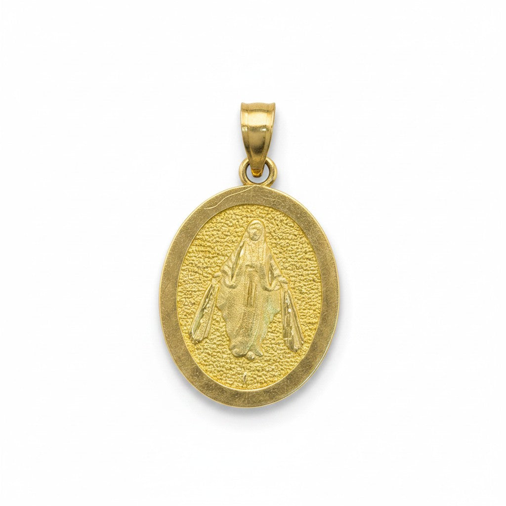 Medalla Virgen Milagrosa Ovalada – Oro 10K
