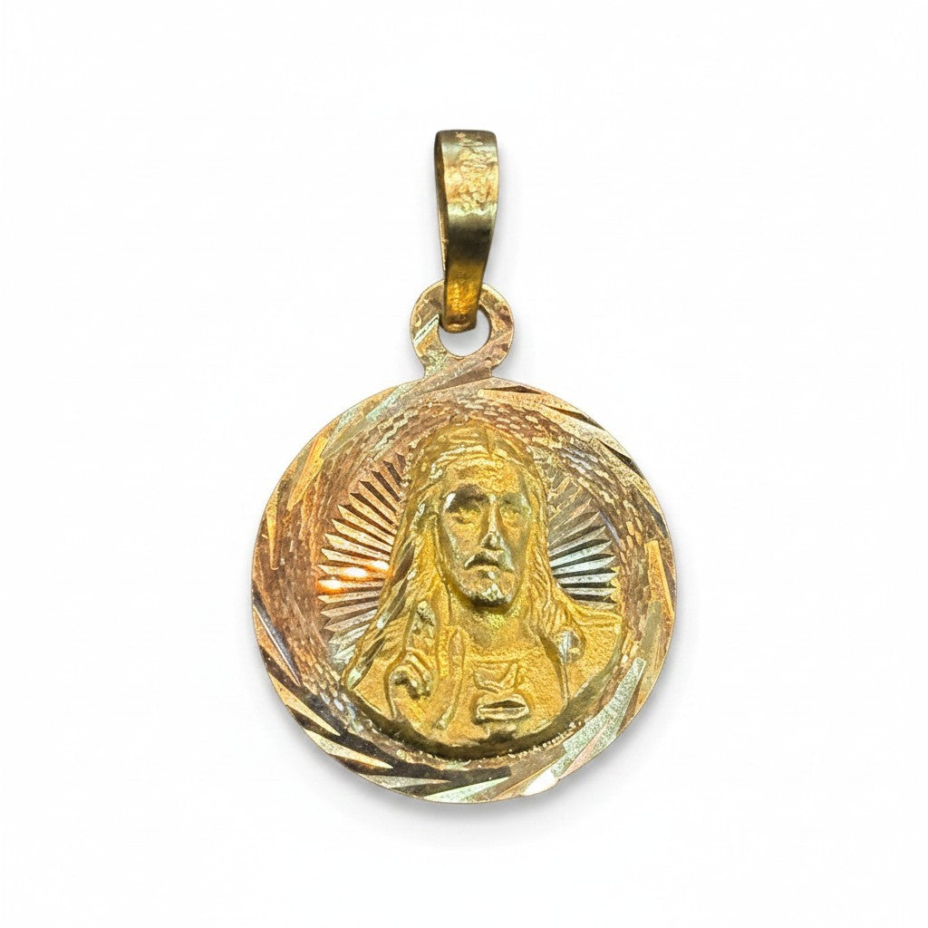 Medalla Sagrado Corazón de Jesús Bicolor – Oro 10K